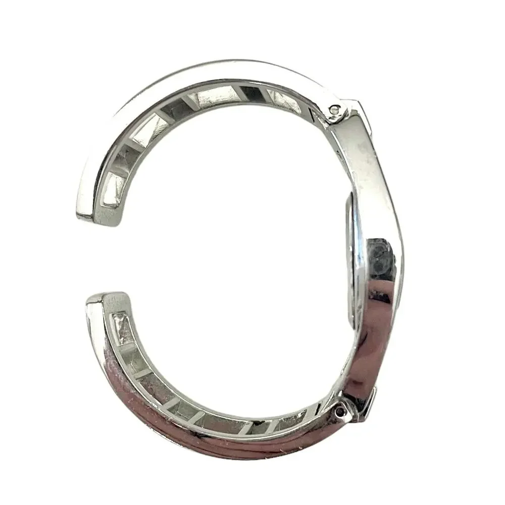 Women's SILVER Tone RHINESTONE BRACELET Watch - NEW BATTERY